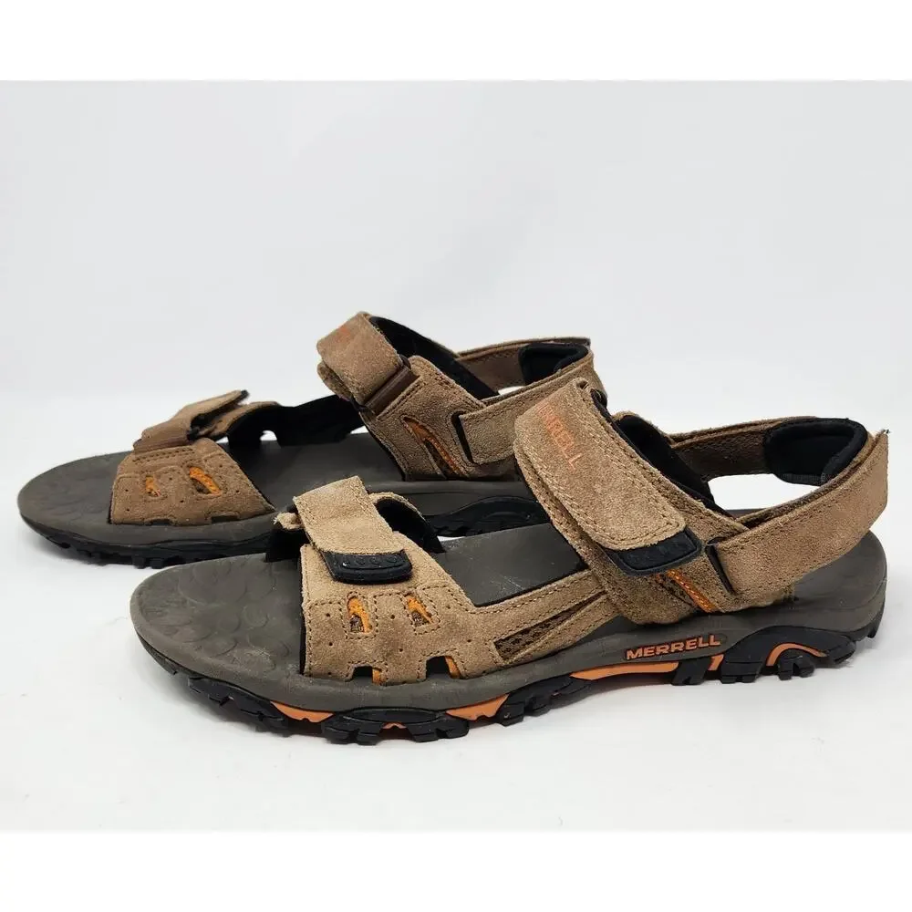MERRELL MOAB DRIFT Strap Hiking Sandals Mens 9 Brown Sports J24473